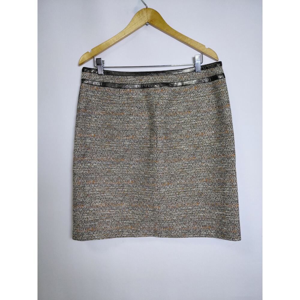 W BY WORTH Multicolor Tweed Pencil Skirt with Pockets Women Textured Size 10